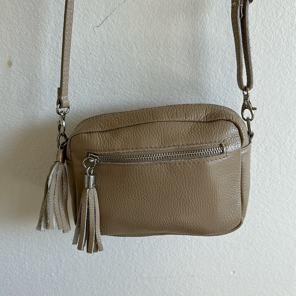 Leather crossbody bag from Florence, Italy